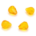 24pcs Adabele Austrian Faceted Teardrop Crystal Beads #5500, Light Topaz Yellow, 12mm x 10mm, Hole ID 1.2mm, SST-1208