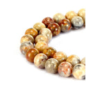Natural Crazy Lace Agate Gemstone Round Beads, 1 Strand/15 Inch, Size Selections: 4mm/6mm/8mm/10mm