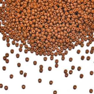 25g Miyuki Rocaille 11/0 Round Seed Beads Duracoat Opaque Sienna RR-4459