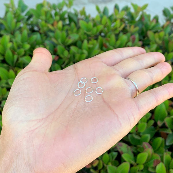 20pcs 925 Sterling Silver Open Jump Rings, 0.9mm/19 Gauge, Size Selections: 4mm/6mm/8mm/10mm/12mm