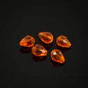 24pcs Adabele Austrian Faceted Teardrop Crystal Beads #5500, Sun (Orange), 8mm x 6mm, Hole ID 1mm, SST-812