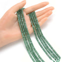 Natural Green Aventurine Gemstone Heishi Tube Rondelle Beads, 4x2mm/Small, Hole ID 0.9mm, 14.5 Inch/1 Strand, GH-C14