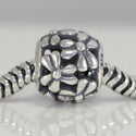 1pc Solid 925 Sterling Silver Daisy Flower Charm Floral Charm, Compatible with Pandora All Other Charm Bracelet, EC242