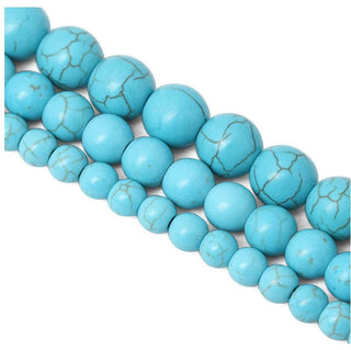Natural Magnesite Imitated Blue Turquoise Gemstone Round Beads, 10mm, Hole ID 1.1mm, 30 Inch, About 80pcs Beads, GR-D10