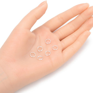 20pcs 925 Sterling Silver Split Jump Rings, 0.7mm/21 Gauge, Size Selections: 5mm/6mm/7mm/8mm/10mm/12mm
