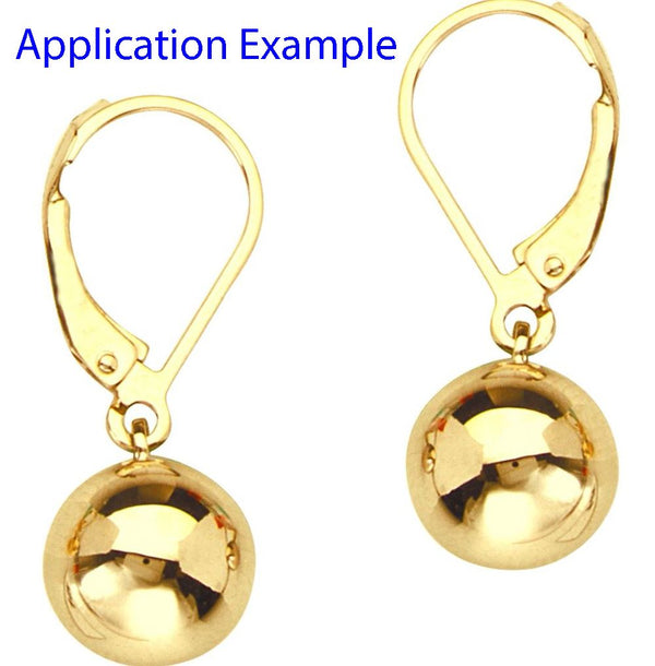 50pcs Leverback Earring Hooks, Open Jump Ring, 18K Yellow Gold Plated Brass, Size Selections: 15mm/17mm