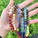 Mixed Gemstone Round Beads, Amethyst, Lapis Lazuli, Blue Sodalite, Aventurine, Tiger Eye, Yellow Jade, Red Jasper Stone Beads, 1 Strand/15 Inch, Size Selections: 6mm/8mm/10mm