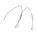 50pcs 316 Stainless Steel 45mm Flat Marquise V-Shape Earring Hooks – 0.7mm Wire