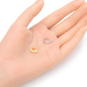 2pcs 925 Sterling Silver Hinged Bails, Real 18K Yellow Gold Plated, Cubic Zirconia CZ, 12.5mm, SS96-2
