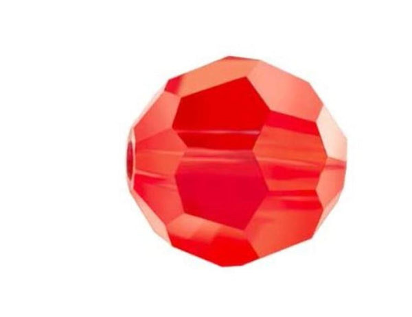 50pcs Adabele Austrian Faceted Round Crystal Beads #5000, Light Siam Red, Size Selections: 4mm/6mm/8mm/10mm