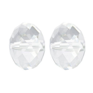 24pcs Adabele Austrian Faceted Rondelle Crystal Beads #5040, Crystal Clear, Size Selections: 6x4mm, 8x6mm, 10x8mm