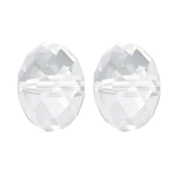 24pcs Adabele Austrian Faceted Rondelle Crystal Beads #5040, Crystal Clear, Size Selections: 6x4mm, 8x6mm, 10x8mm