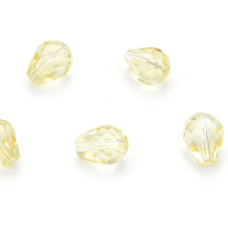 24pcs Adabele Austrian Faceted Teardrop Crystal Beads #5500, Jonquil Yellow, 8mm x 6mm, Hole ID 1mm, SST-809