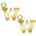 1pc Real 1/20 14K Gold Filled Letter W, Small Alphabet Charm Drop, 7.8x5.7mm , JK12-A23