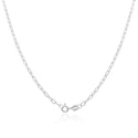 1pc 925 Sterling Silver Diamond Cut Flat Cable Link Chain Necklace, 2.2mm, Length Selections: 18/20/22/24/26 inch