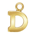 1pc Real 1/20 14K Gold Filled Letter D, Small Alphabet Charm Drop, 5.2x5.6mm, JK12-A4