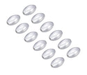 100pcs Smooth Oval Rice Beads, Sterling Silver Plated Brass, Size Selections: 7x4mm, 8x5mm, 10x6mm, 12x7mm