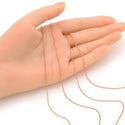 33 Feet Diamond Cut Flat Cable Chain Link, Raw Copper Uncoated/Unplated, 1.3mm Thin Small, CK10-F1