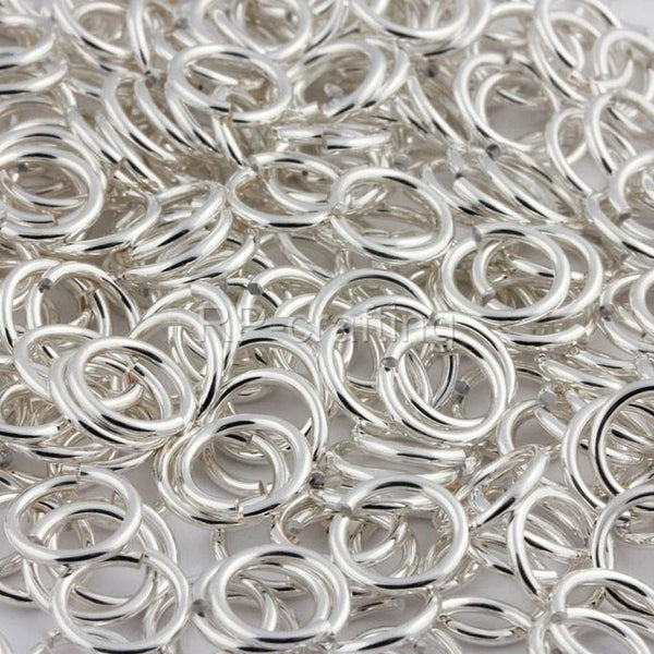 20pcs 925 Sterling Silver Open Jump Rings, 0.7mm/21 Gauge, Size Selections: 4mm/6mm/8mm/10mm