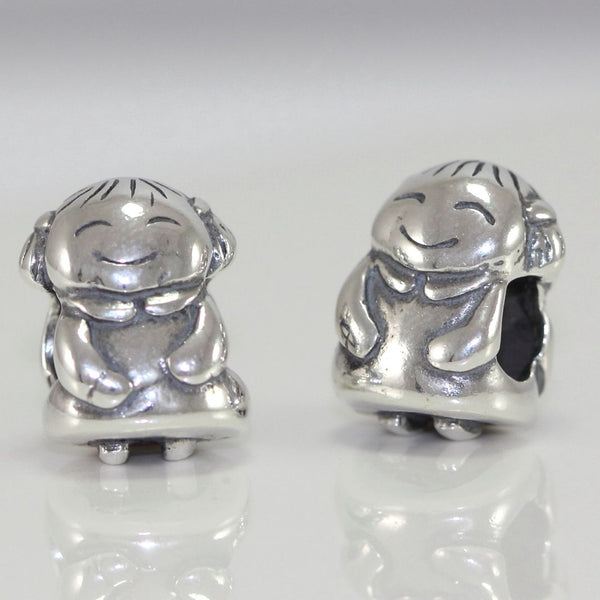 1pc Solid 925 Sterling Silver My Love Bead Charm, Compatible with Pandora All Other Charm Bracelet, EC166