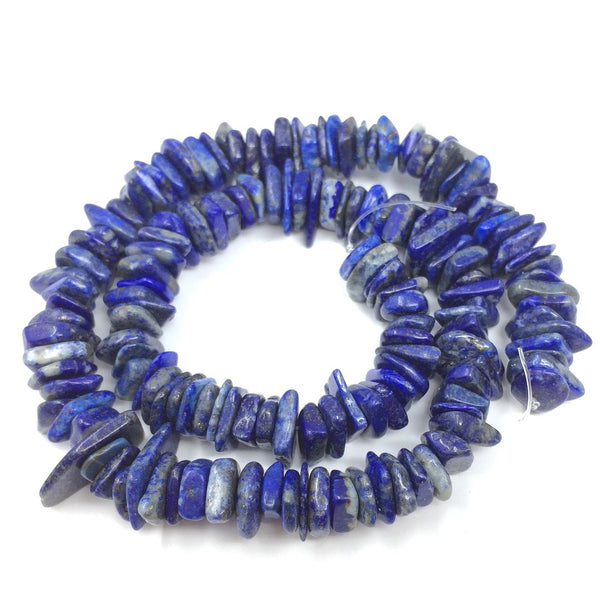 Natural Blue Lapis Lazuli Gemstone Flat Coin Chip Beads, Irregular, 7mm-10mm, Hole ID 1mm, 15 Inch/1 Strand, GZ7-8
