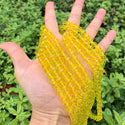 140pcs Creative Club Faceted Round Crystal Glass Beads, Light Topaz Yellow, 8mm, Hole ID 1mm, CC2R809