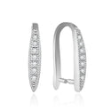 2pcs 925 Sterling Silver 12mm Pinch Bail, Pendant Clasp, Tarnish Resistant Rhodium Plated, Cubic Zirconia CZ, SS205-3