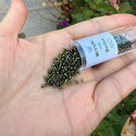 7.5g Miyuki Delica 11/0 Seed Beads, Opaque Metallic Olive DB11
