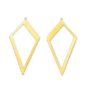10pcs 51.5mm Large Kite Shape Drop Pendants, Tarnish Resistant, 18K Yellow Gold Plated Brass, BFW-A32