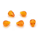 24pcs Adabele Austrian Faceted Teardrop Crystal Beads #5500, Sun (Orange), 12mm x 10mm, Hole ID 1.2mm, SST-1212