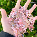 Natural Rhodonite Gemstone Petal Keishi Beads, Irregular, 10mm-20mm, Hole ID 1mm, 1 Strand/15 Inch, GZ6-3