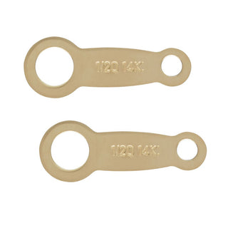 20pcs 1/20 14K Gold Filled Chain Quality Tags, 8mm Small, JK9-C1