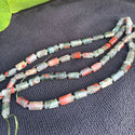 Natural Dragon Blood Jasper Gemstone Faceted Tube Beads, 12x7mm, Hole ID 1mm, 15 Inch/1 Strand, GZ8-7