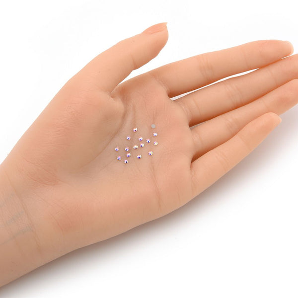 100pcs Genuine Preciosa MAXIMA Chaton Rose Round Flat Back Crystal Rhinestone, Foil Back, Crystal AB, SS7, 2.1-2.3mm, Prm-S72