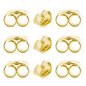 200pcs Earring Backs, Earnut Replacement, 18K Yellow Gold Plated Brass, 5.5mm x 5mm, Hole ID 1mm, CF112-G