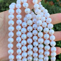 Natural Grade AA+ Potato Round White Cultured Freshwater Pearl Necklace, 7-8mm Pearl Strand, Length Selections: 16 inch/18 Inch