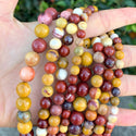 Natural Mookaite Jasper Gemstone Round Beads, 1 Strand/15 Inch, Size Selections: 4mm/6mm/8mm/10mm