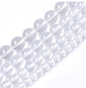 Natural Grade A Clear Crystal White Quartz Gemstone Round Beads, 15 Inch/1 Strand, Size Selections: 4mm/6mm/8mm/10mm
