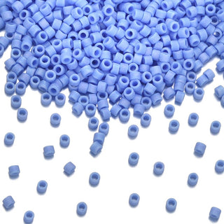 30g Miyuki Delica 11/0 Seed Beads, Opaque Matte Rainbow Periwinkle DB881