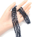 250pcs Creative Club Faceted Bicone Crystal Glass Beads, Dark Sapphire Blue, 6mm (0.24 Inch), Hole ID 1mm, CCB620