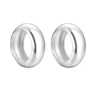 20pcs 925 Sterling Silver Large Hole Round Ring Spacer Beads, Size Selections: 4mm/5mm/6mm