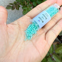 30g Miyuki Delica 11/0 Seed Beads, Silver-Lined Light Aqua Green DB626