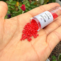 30g Miyuki Delica 10/0 Tube Seed Beads, Opaque Red DBM723