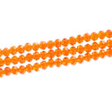 140pcs Creative Club Faceted Rondelle Crystal Glass Beads, Sun (Orange), 8x6mm, Hole ID 1.1mm, CCR812
