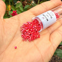 30g Miyuki Delica 10/0 Tube Seed Beads, Opaque Rainbow Red DBM162