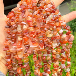 Natural Red Agate Gemstones Chip Beads, Free Form, 5mm-8mm, Hole ID 1mm, 1 Strand/31 Inch, GZ1-34
