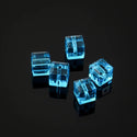 24pcs Adabele Austrian Faceted Cube Crystal Beads #5601, Capri Blue, Size Selections: 4mm/6mm/8mm