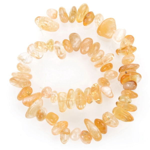 Natural Citrine Yellow Crystal Gemstone Flat Coin Chip Beads, Irregular, 7mm-10mm, Hole ID 1mm, 15 Inch/1 Strand, GZ7-4