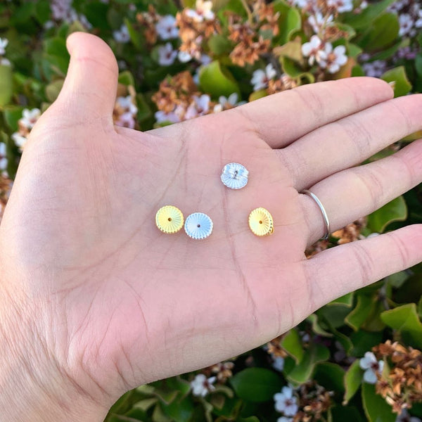 10pcs 925 Sterling Silver Large Push Butterfly Earring Backs, Earnut Replacement, 9mm, SS331-1