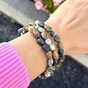 1 Strand Stretch Natural Multi-color Ocean Jasper Free Form Gemstone Bracelet, 5-8mm Small Beads, Length Selections: 7 inch/7.5 inch